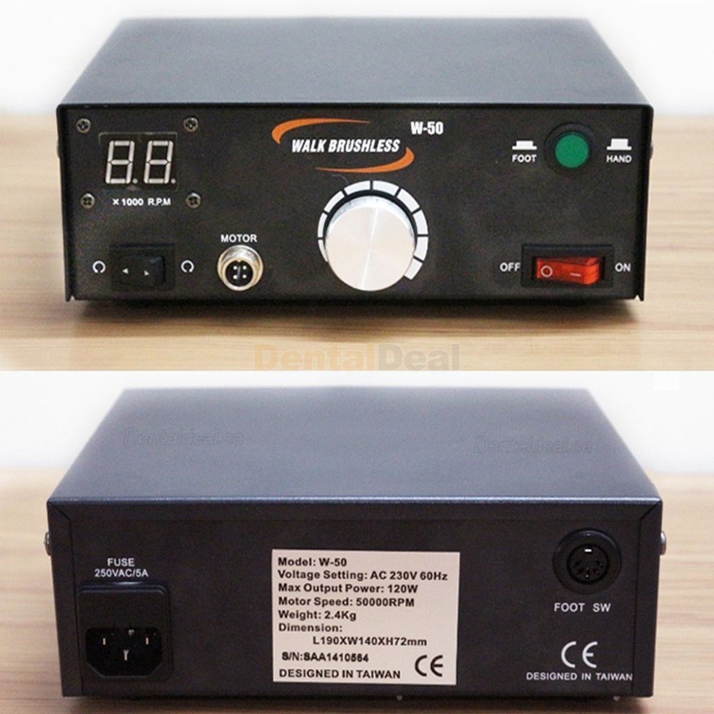Brushless Dental Lab Micromotor Micro Motor Polishing Machine+50k RPM Handpiece